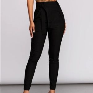 Windsor High Waist Paperbag Skinny Pants
